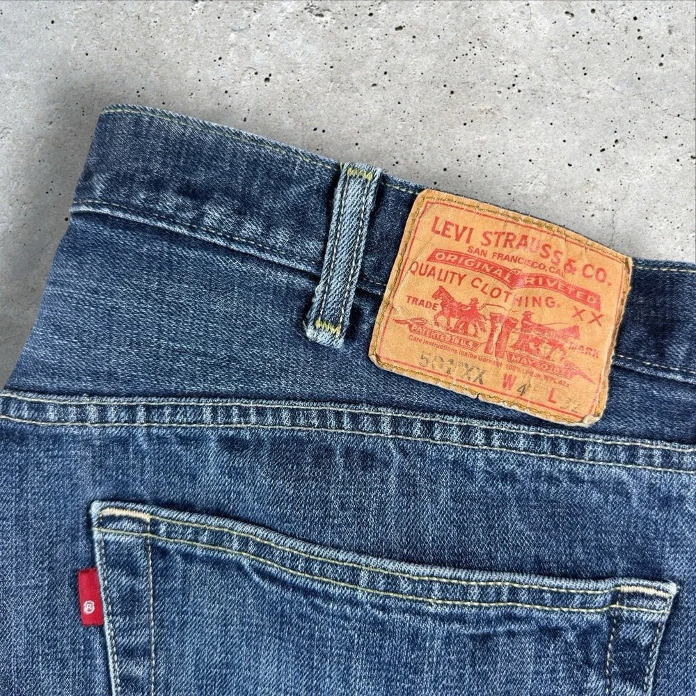 Vtg Levi's 501 XX Button Fly Denim Jeans Fits‎ 38x30 Blue Straight Cotton Mexico